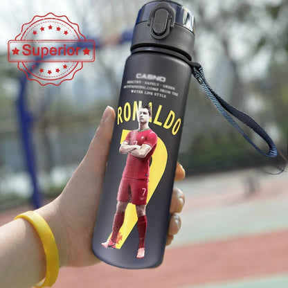 Ronaldo Sport Water Bottle with Blender Ball - BPA-Free Protein Shaker Cup B 560ml V1237-ZY-203-4464