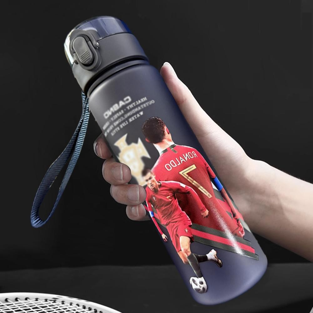 Ronaldo Sport Water Bottle with Blender Ball - BPA-Free Protein Shaker Cup B 560ml V1237-ZY-203-4464