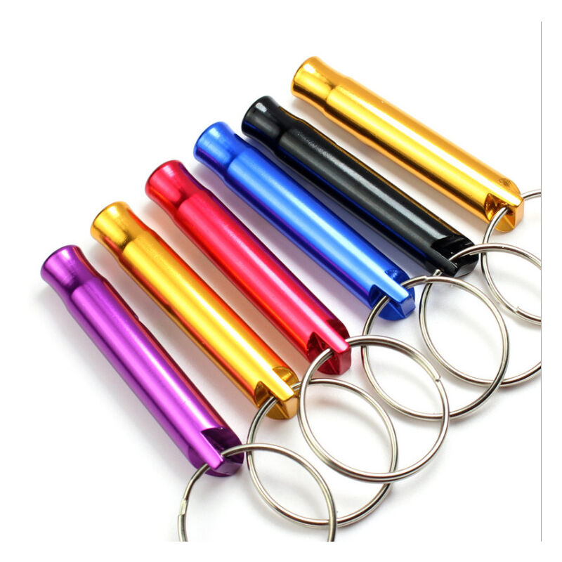 5-pack Aluminum First Aid Whistle with Keychain for Sports Referees, Hiking, Camping, Climbing V1237-ZY-203-4467