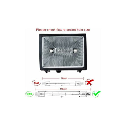 5-pack R7S Halogen bulb 118mm 200W 230V, dimmable for spotlight and landscape lighting, compatible with V1237-ZY-203-4468