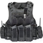 Tactical Vest, Adjustable Plate Carrier for Army, Police, Black V1237-ZY-203-4479