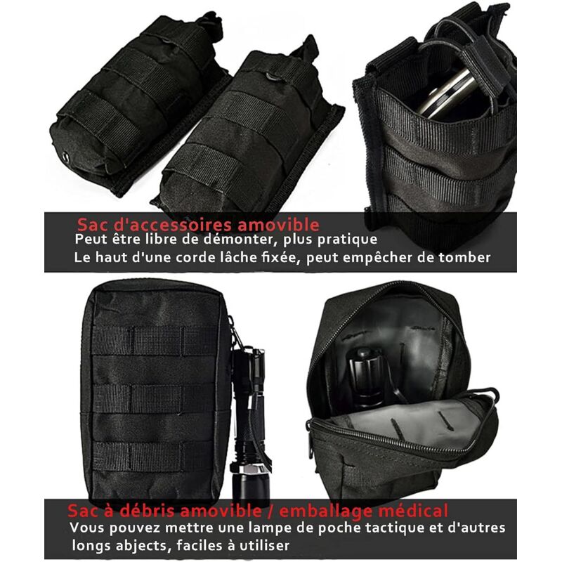 Tactical Vest, Adjustable Plate Carrier for Army, Police, Black V1237-ZY-203-4479