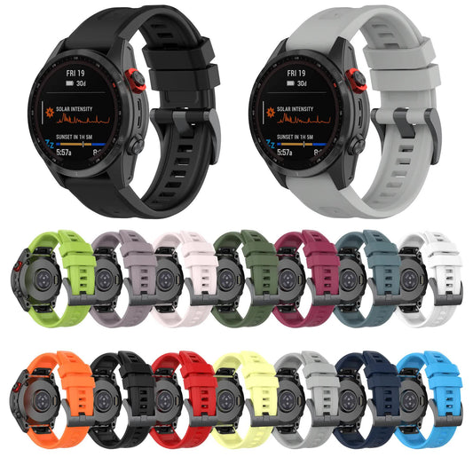 26mm Silicone Strap for Garmin fenix 7X 7 7S 6X 6 Pro 6S 5 5X Plus Smartwatch Bracelet for Garmin Descent V1237-ZY-203-4489