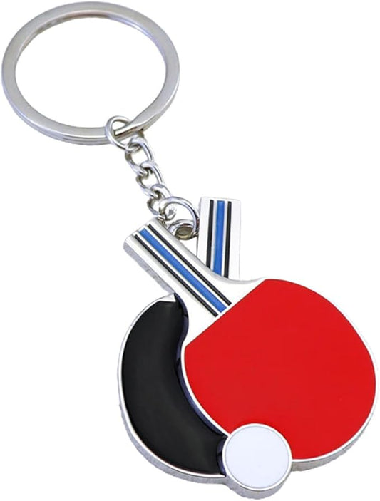 Table Tennis Racket Keychain - Sports Keychain Table Tennis Racket Bag Ornament | Table Tennis Key Holder V1237-ZY-203-4516