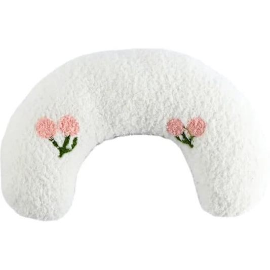 Pet Fur, Cat and Dog Pillow, Relief for Pet Play, Tear and Bite Resistant, U-Shaped Headrest, White V1237-ZY-203-4521