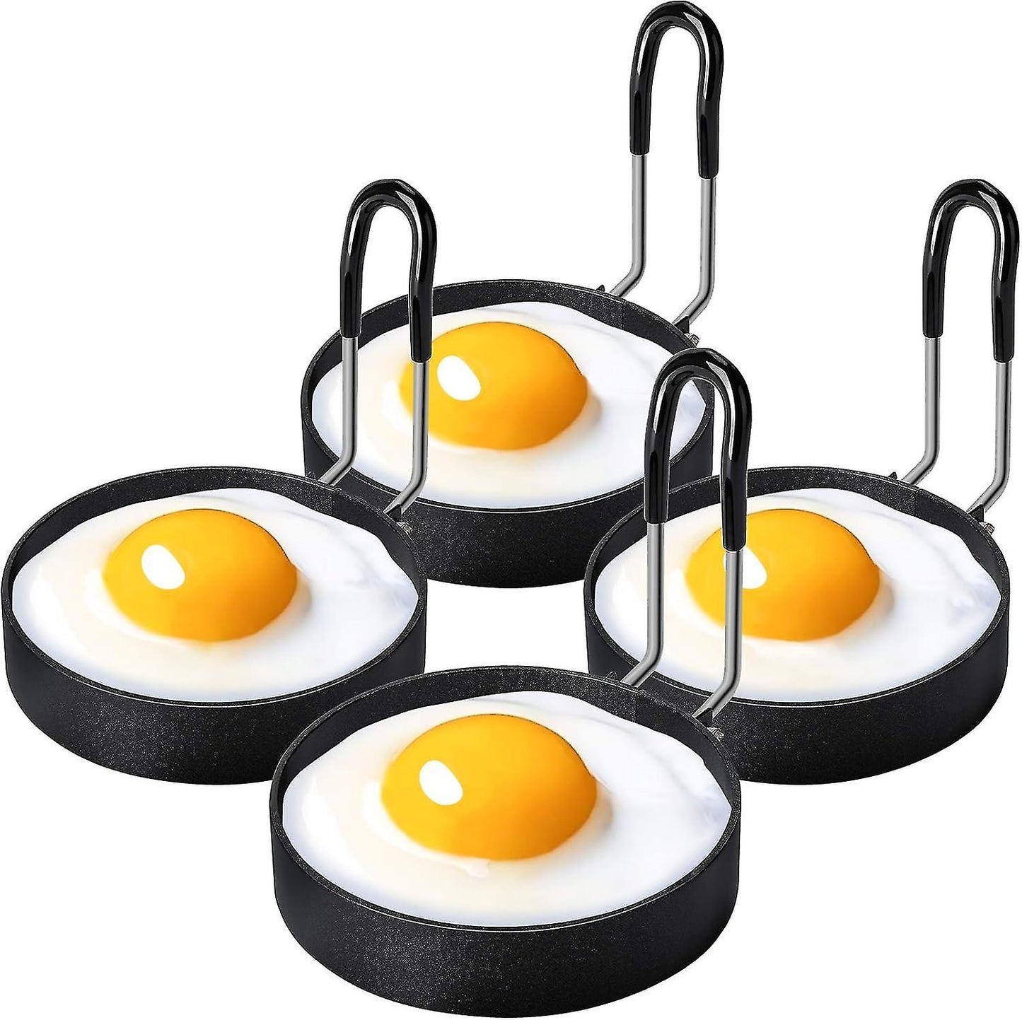 Stainless Steel Egg Ring Pancake Mold for Fried Eggs and Omelets - 4 Pieces V1237-ZY-203-4528