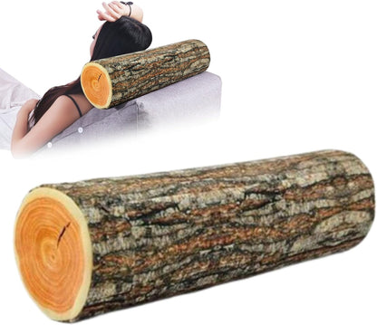 Creative natural wood design log soft chair cushions pillows round wood grain stump shaped decorative pillows V1237-ZY-203-4543