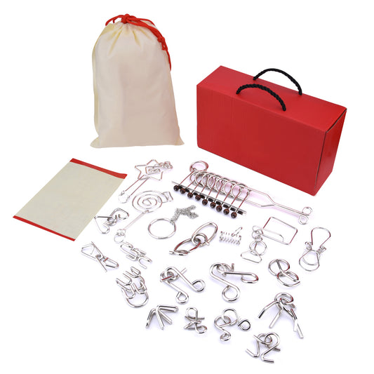 20-pack Metal Wire Puzzle Set IQ Puzzle Brain Training Toys Wire Puzzle V1237-ZY-203-4592