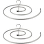 QU/2 pcs Clothes Drying Rack Stainless Steel Laundry Holder Spiral Hanger for Blankets, Sheets, Curtains V1237-ZY-203-4594