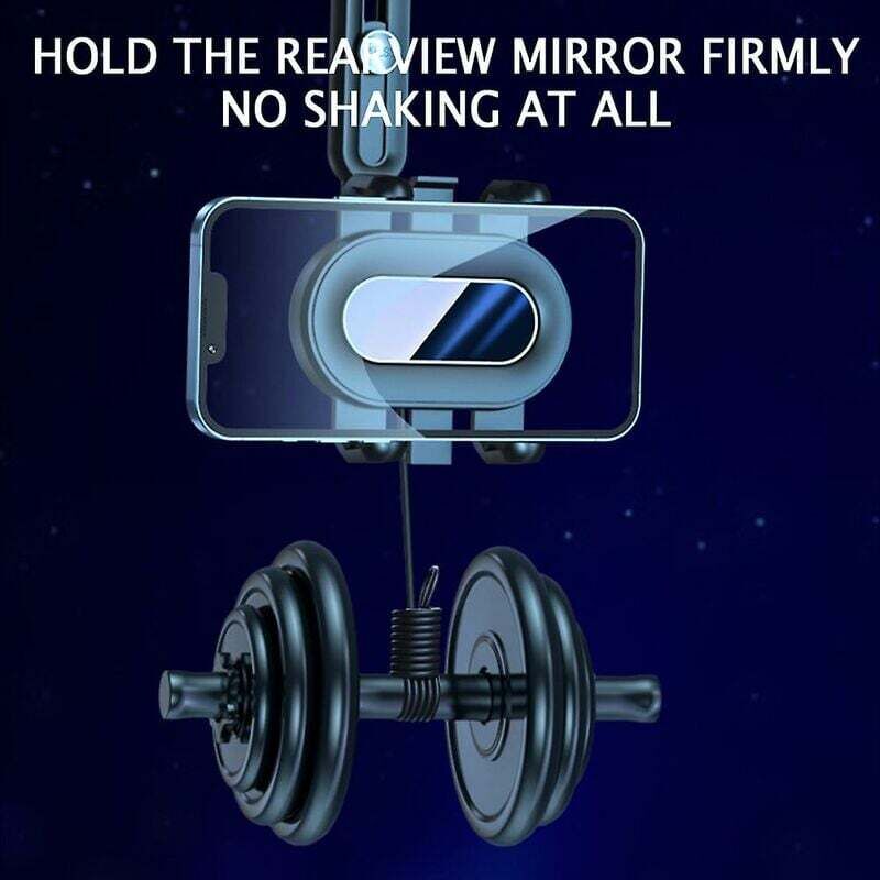 Car Rearview Mirror Phone Holder 360 Rotating Navigation Mount for Car V1237-ZY-203-4617