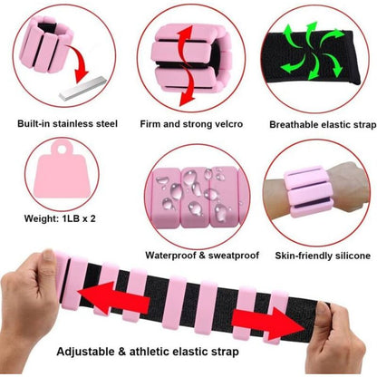 PCS Ankle Weights Adjustable Wrist Weights for Training Walking Jogging Yoga Aerobics Pilates Weight Bracelet V1237-ZY-203-4640