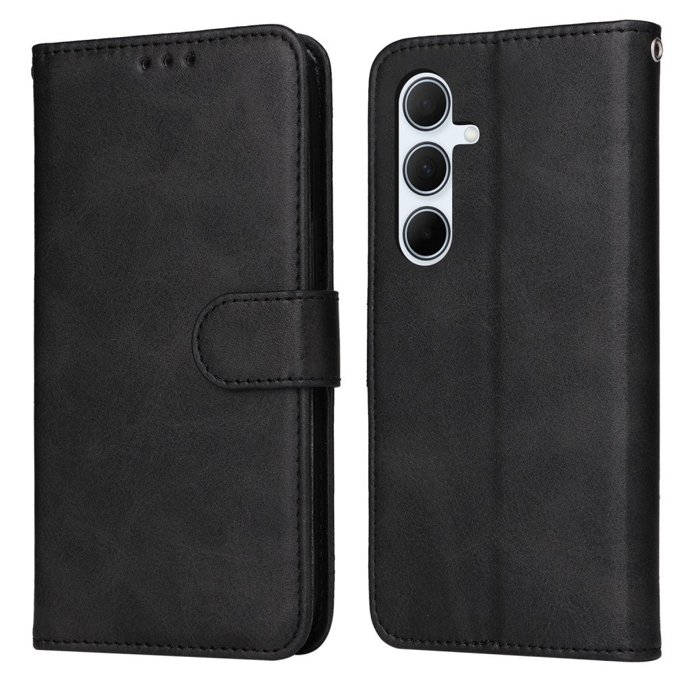 SKALO Samsung A56 5G PU Leather Wallet Case - Multiple Colors Black_max Black V1237-ZY-203-4652