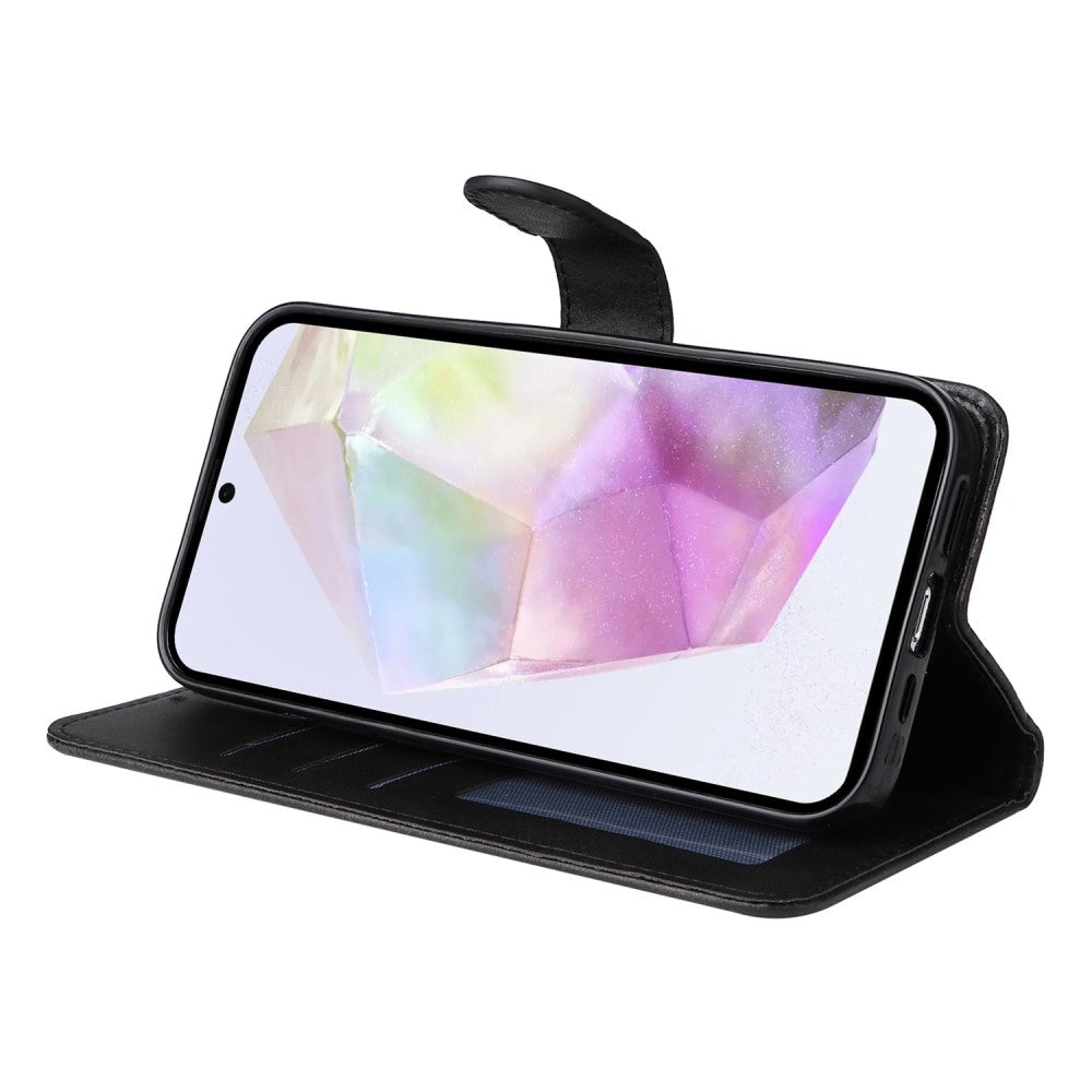 SKALO Samsung A56 5G PU Leather Wallet Case - Multiple Colors Black_max Black V1237-ZY-203-4652