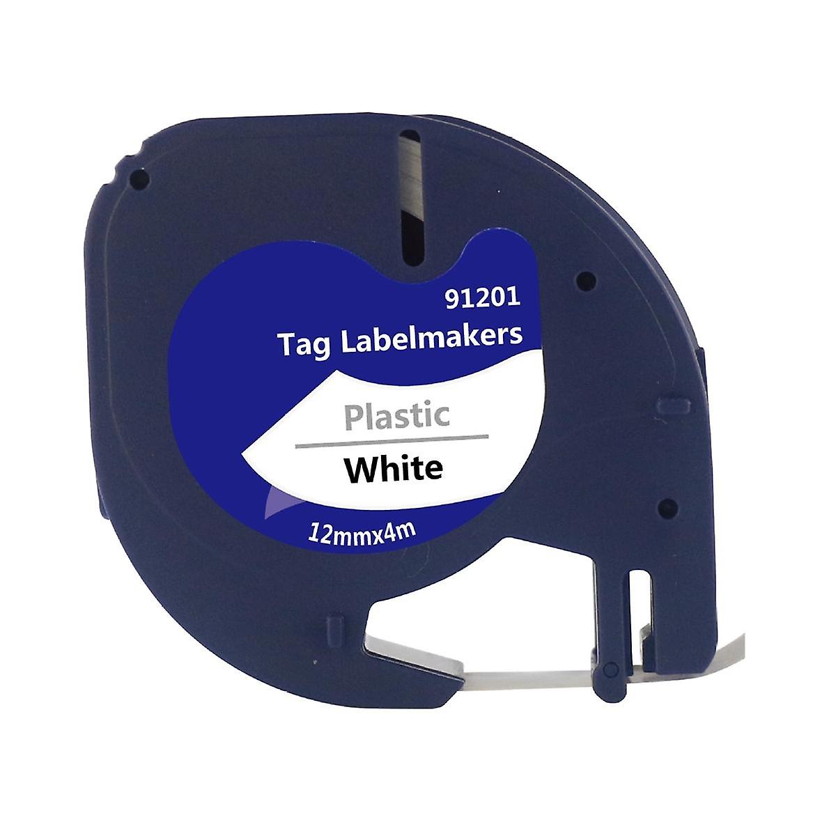 5-pack Label Tape Roll for Letratag Refill Plastic 91331, Compatible Label Tape Black on White 913 -ge V1237-ZY-203-4670