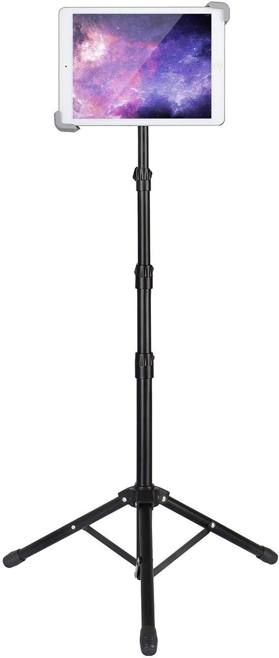 Compatible with iPad Stand, Height Adjustable iPad Holder Stand & Floor iPad Stand with 360 degrees Rotating V1237-ZY-203-4673