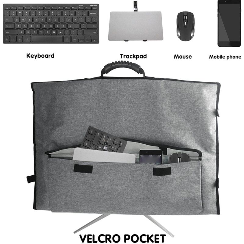 Monitor Carrying Case, Protective Storage Bag with Carrying Handle, Compatible with 24 to 27-inch Desktop V1237-ZY-203-4674