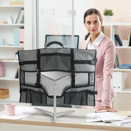 Monitor Carrying Case, Protective Storage Bag with Carrying Handle, Compatible with 24 to 27-inch Desktop V1237-ZY-203-4674