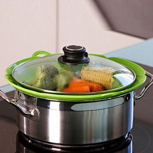2-pack Silicone Overcooking Protection / Multi-Cover - Multiple Colors Green Green V1237-ZY-203-4716