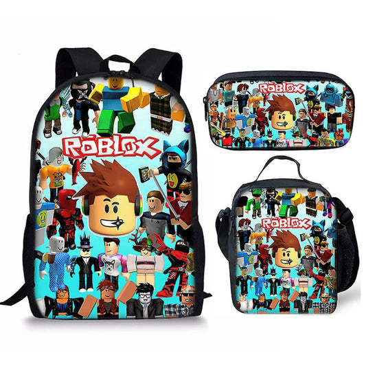 3D Roblox Backpack, Lunch Bag and Pencil Case - 3-_qcx Take meal backpack V1237-ZY-203-4723