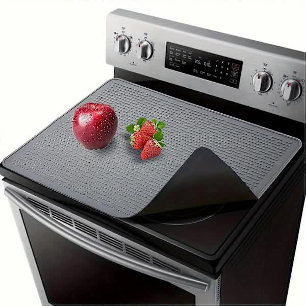 Extra Large Silicone Stove Protector Mat - Heat Resistant Protector for Electric Stove, Non-Slip Dish Mat for V1237-ZY-203-4725