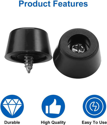 50 pieces rubber feet for cutting boards with stainless steel screws, rubber buffer, screw-proof rubber feet V1237-ZY-203-4738