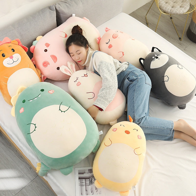Squishmallow Pillow Doll Kawaii Animal Fat Dinosaur Pillow Plush Unicorn Rabbit 80cm-max Rabbit 80cm V1237-ZY-203-4754