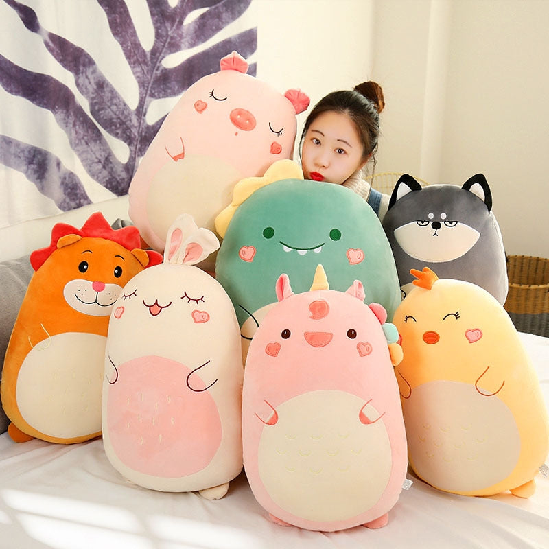 Squishmallow Pillow Doll Kawaii Animal Fat Dinosaur Pillow Plush Unicorn Rabbit 80cm-max Rabbit 80cm V1237-ZY-203-4754