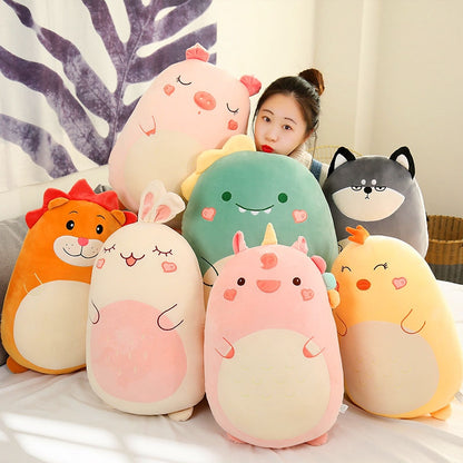 Squishmallow Pillow Doll Kawaii Animal Fat Dinosaur Pillow Plush Unicorn Rabbit 80cm-max Rabbit 80cm V1237-ZY-203-4754