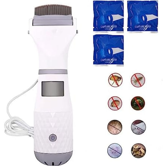 Electric Lice Comb, Vacuum Cleaner with Three Filters for Kids and Pets, Professional Lice Cleaning Tool V1237-ZY-203-4790