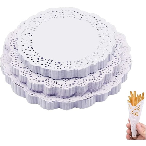 300 Sheets White Lace Paper, Cake Paper (White) V1237-ZY-203-4816