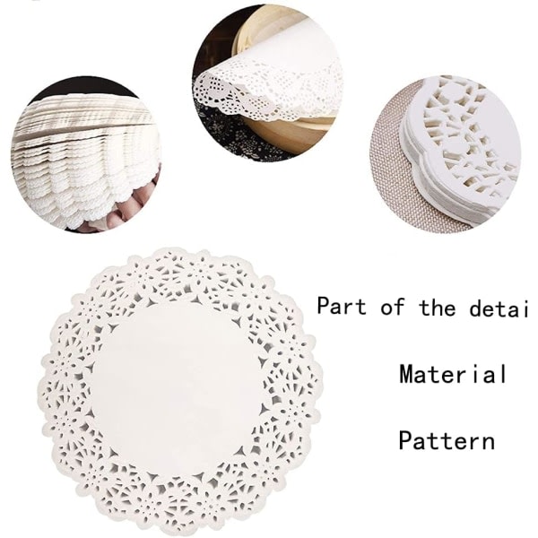 300 Sheets White Lace Paper, Cake Paper (White) V1237-ZY-203-4816