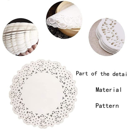 300 Sheets White Lace Paper, Cake Paper (White) V1237-ZY-203-4816