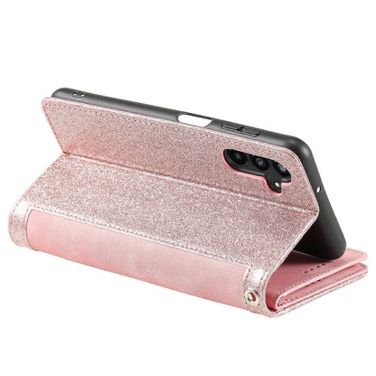Compatible with Samsung Galaxy S25 Case PU Leather Phone Case with Zipper Wallet 9 Card Slots_yux V1237-ZY-203-4840