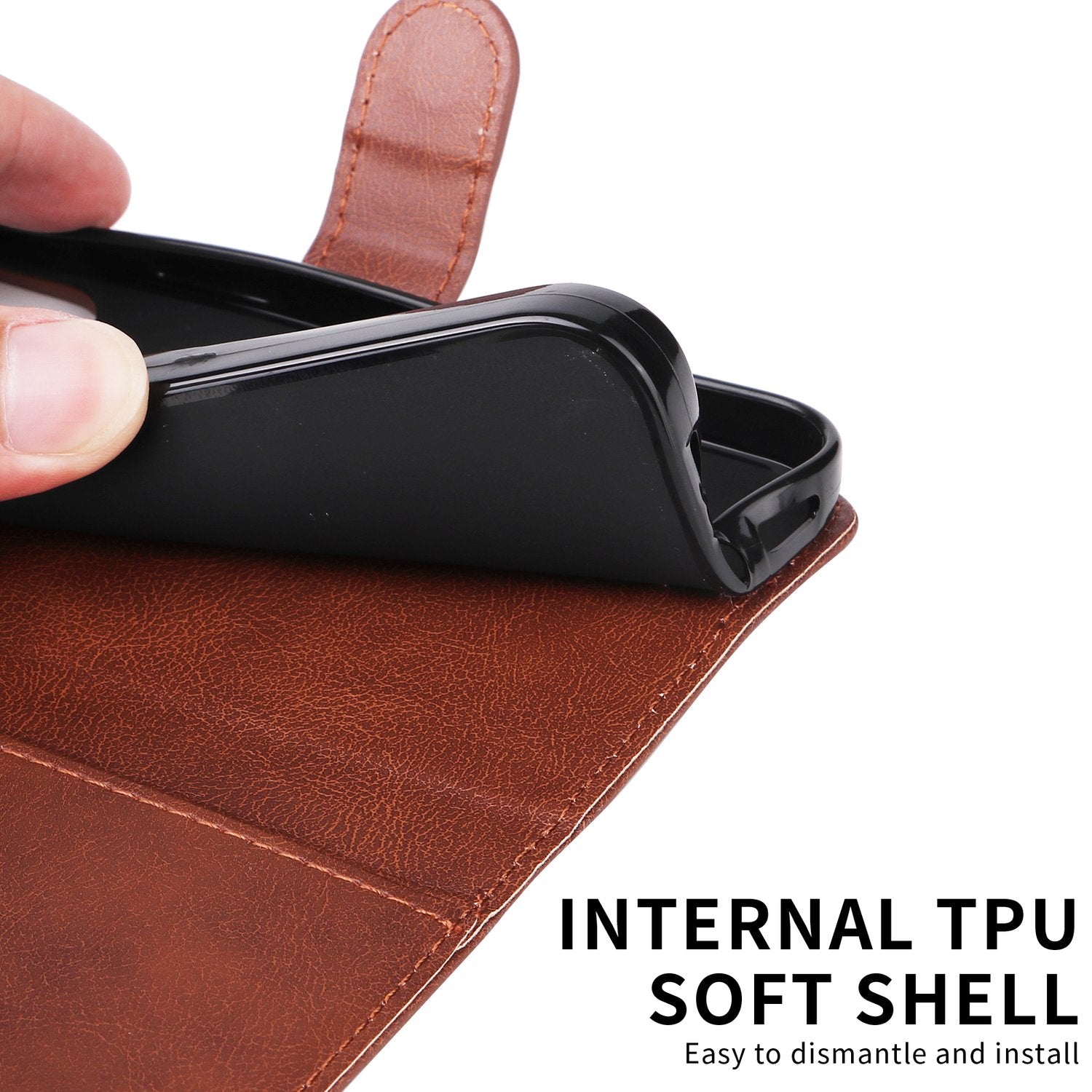SKALO Xiaomi Redmi A5 4G PU Leather Wallet Case - More Colors_MGF Brown V1237-ZY-203-4844