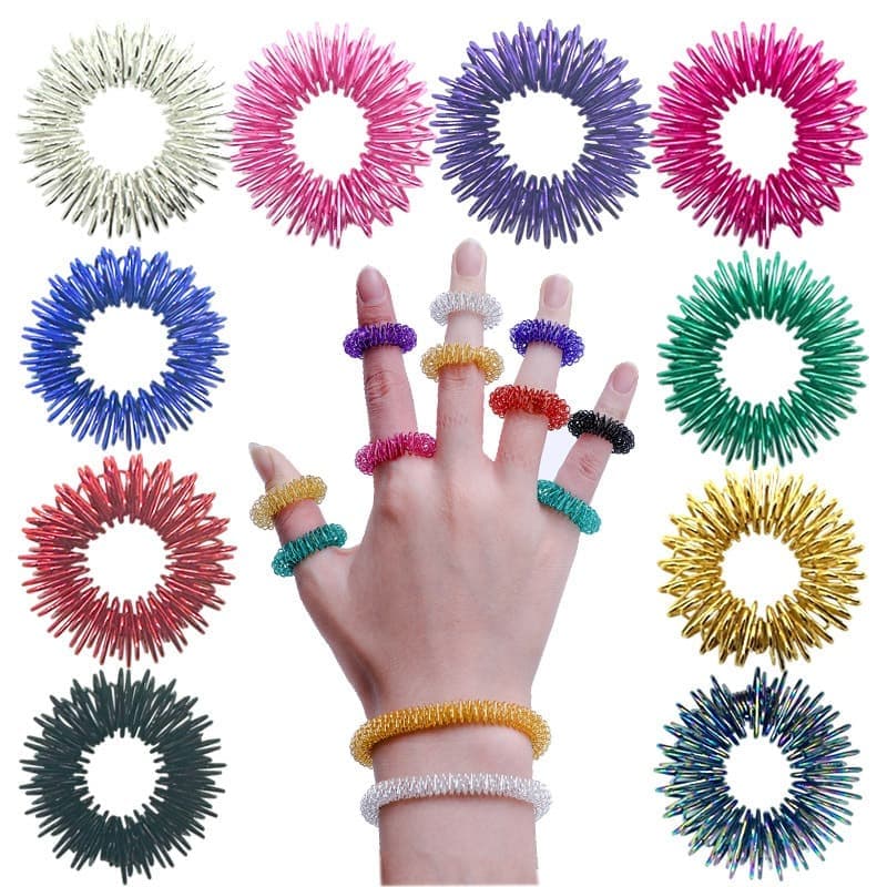 Stress Ring 14-pack - Fidget Ring & Sensory Stress Toys for Anxiety and ADHD V1237-ZY-203-4848