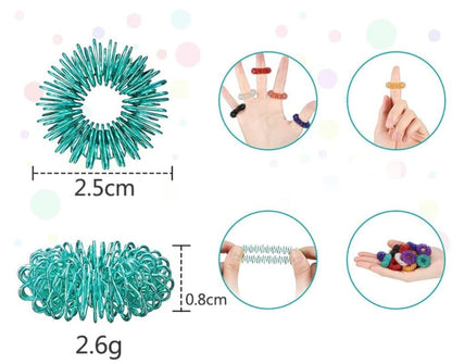 Stress Ring 14-pack - Fidget Ring & Sensory Stress Toys for Anxiety and ADHD V1237-ZY-203-4848