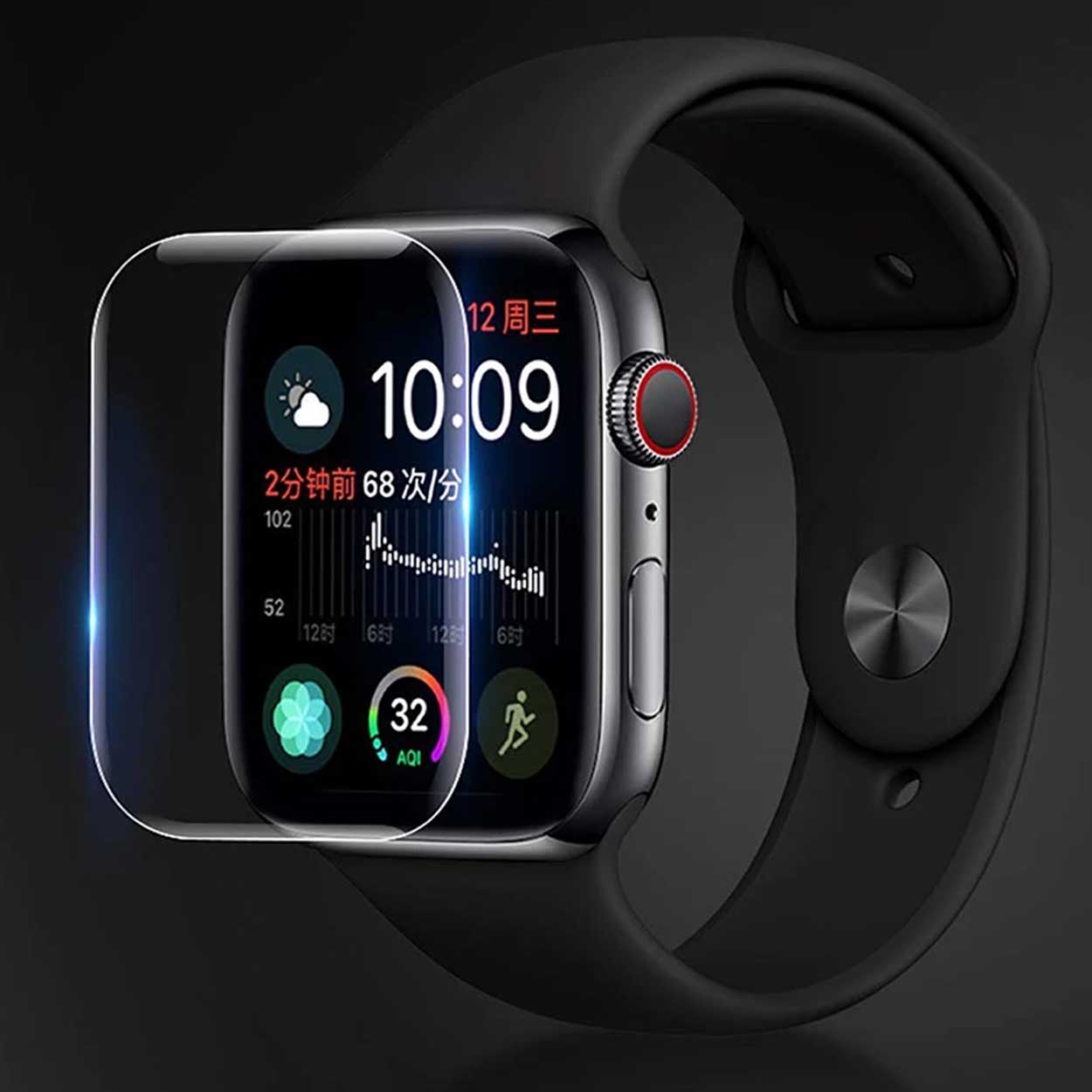 3-pack Screen Protector for Apple Watch 1/2/3 42mm - Full Coverage Transparent V1237-ZY-203-4855