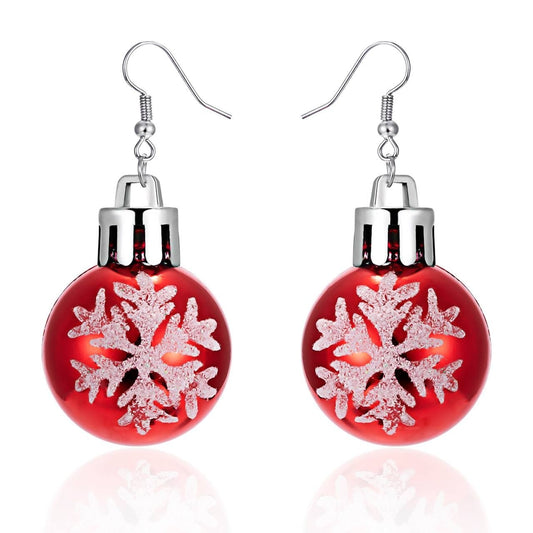 Earrings Christmas Balls Red - Christmas Red Red Red V1237-ZY-203-4859