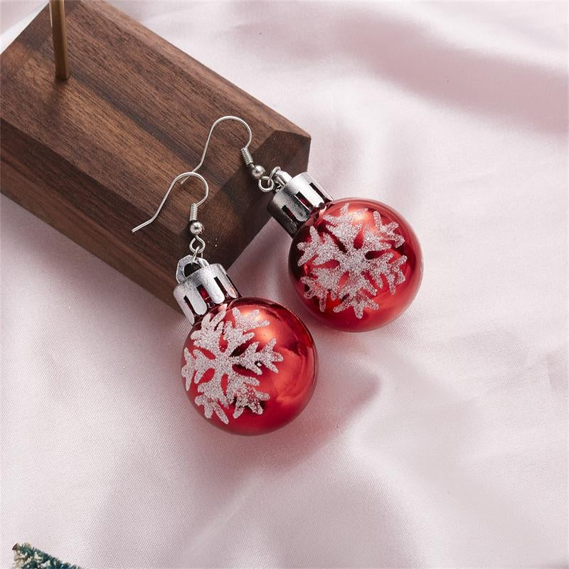 Earrings Christmas Balls Red - Christmas Red Red Red V1237-ZY-203-4859
