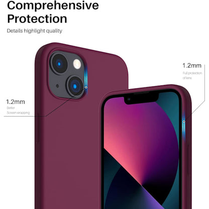 iPhone 13 Case, Liquid Silicone Case for 6.1 inch iPhone 13, Ultra Thin Case, Full Coverage Shockproof V1237-ZY-203-4934