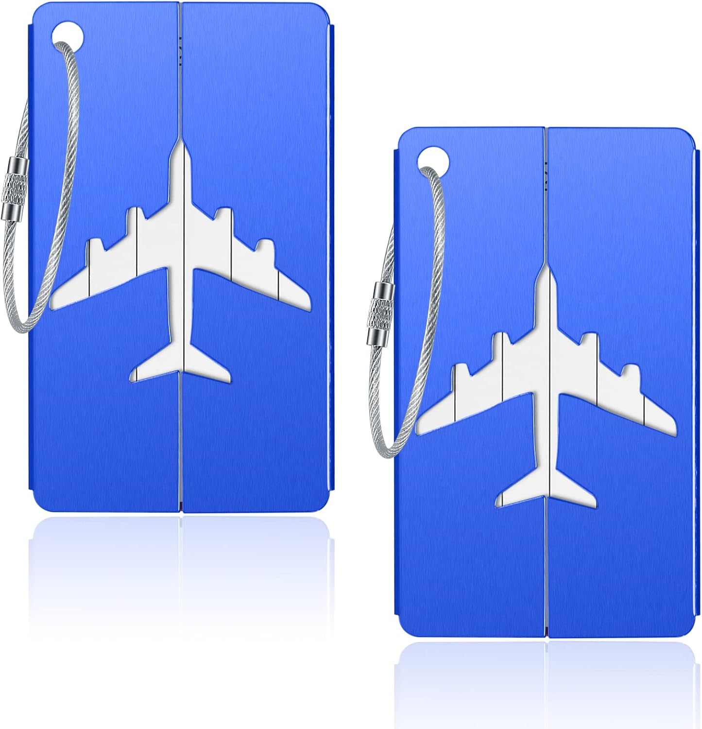 pcs Luggage Tags, Suitcase Tags, Luggage Labels Tags Aluminum Metal with Name ID Address Card V1237-ZY-203-4942