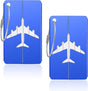 pcs Luggage Tags, Suitcase Tags, Luggage Labels Tags Aluminum Metal with Name ID Address Card V1237-ZY-203-4942