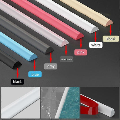 Shower Barrier Water Barrier 50/100/200cm Bendable - Perfect black 200cm-max black 200cm V1237-ZY-203-4947