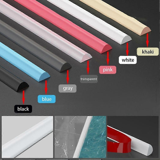 Shower Barrier Water Barrier 50/100/200cm Bendable - Perfect black 200cm-max black 200cm V1237-ZY-203-4947