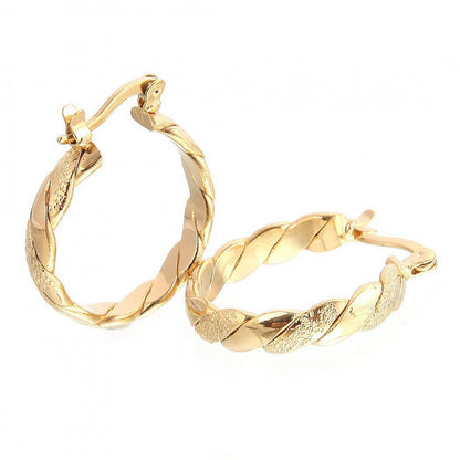 14k Gold Hoops Earrings for Christmas Parties V1237-ZY-203-4953