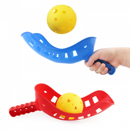 Scoop Ball Toy Set - Outdoor Toys for Kids with Thrower and Balls - Throw and Catch Ball Game, Fun Beach Toys V1237-ZY-203-4961