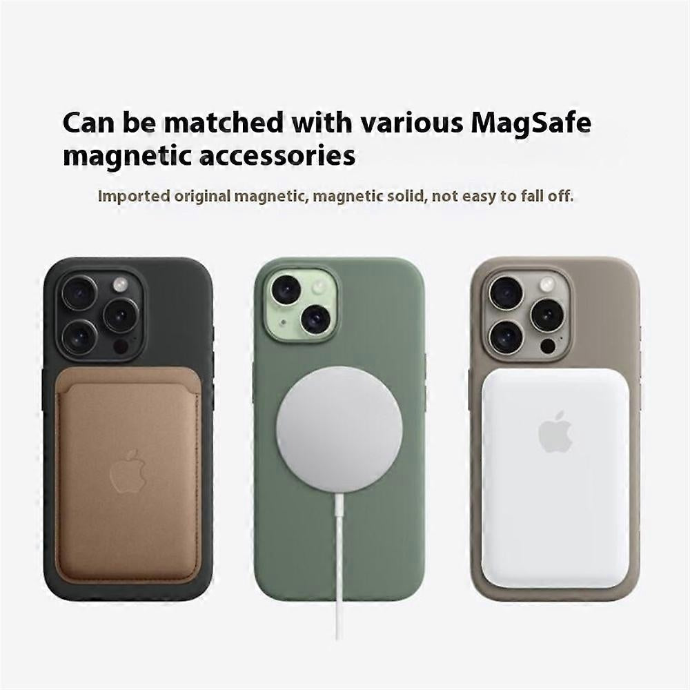 Compatible with iPhone 15 Pro Case MagSafe Liquid Silicone Back [Induction Popover] - Perfect Mint Green_MGF V1237-ZY-203-4990