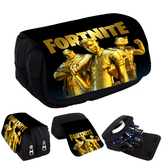 F-ortnite pencil case for girls, children's pencil case with zipper, cartoon anime pencil case for school, V1237-ZY-203-4994