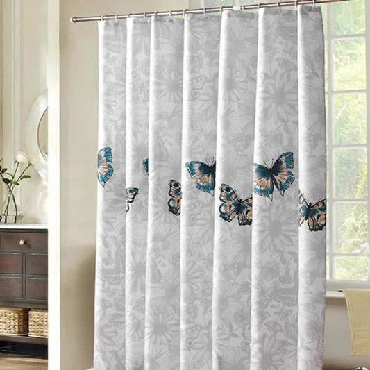 NEW Shower Curtain 220X200cm, Bathroom Curtains With Hooks Mildew Resistant V1237-ZY-203-5018