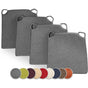 Set of 4 trapezoidal chair cushions, comfortable seat, with inner and outer Velcro. Dimensions: 42 (back) 35 V1237-ZY-203-5051